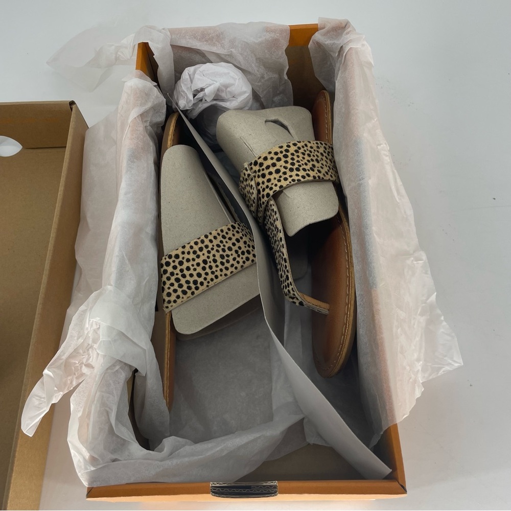 KORKS BY KORK EASE NEW DAWN GENUINE CALF HAIR THONG FLAT SANDALS TAN CHEETAH 6 - Picture 5 of 9